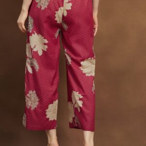 MELANGE Floral Print Straight Pants